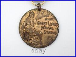 Original WWI US Navy 1918 Great Lakes Naval Station Medal