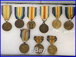 Original WWI WW1 Victory Medals US ITALY CZECH FRANCE BRITISH GREECE BELGIUM