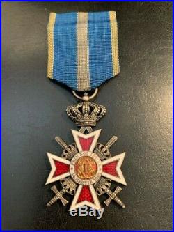 Original WW II Order of the Crown of Romania Military Division with Swords