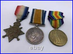 Original World War One Medal Trio, Pte. F. Fitzgerald, King's Royal Rifle Corps