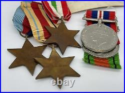 Original World War Two Medal Grouping, 8th Army, Named with Photographs and Box