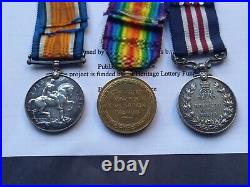 Original Ww1 Pair And Military Medal To Horace Tucker Ra/rfa Casualty France