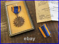 Original Wwii Usaaf 92nd Bomb Group Id'd Cased Air Medal / Document