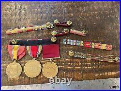 Original Wwii Usn Woman Waves Medals / Ribbons Named