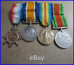 Original set of WW 1 British Campaign Medals Royal Irish Rifles