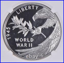 PF70 2020 P End of World War 2 II 75th Anniversary 1oz Silver Medal NGC
