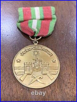PHILIPPINES JOLO CAMPAIGN MEDAL By EL ORO JOSE TUPAZ JR ORIGINAL WWII