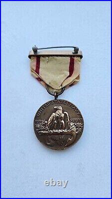 PRE WWII Navy China Service Campaign Medal with Wrap Brooch