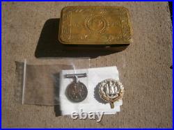 PRINCESS MARY CHRISTMAS TIN WW1 War Medal NORTHAMPTONSHIRE REGIMENT