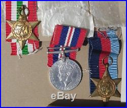 Palestine Medal + Ww2 Medals Italy In Boxes Gerrard Pettaugh Stowmarket Suffolk