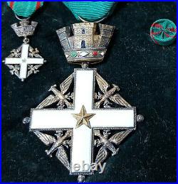 Post Ww2 Italian Republic Order Of Merit Cased Medal Set Knight Grade Pacchiotti