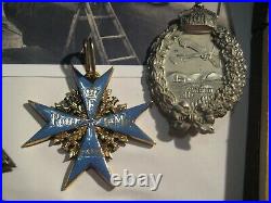 Pour le Merite with marker and pilot badge of Juncker WW I rare prussia medals