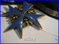 Pour le Meritestamp 938 and ribbon oak leaves highest award WW I antique medal