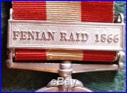 Pre-WW1 Canadian General Service Medal, Fenian Raid Melbourne I Company