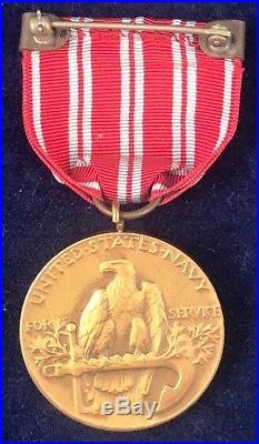 Pre WW2, USMC, 1926 1930, 2nd Nicaraguan Campaign Medal with Box, Serial #9212
