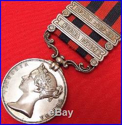 Pre Ww1 British 2 Bar 1854 India General Service Medal War 1st Bn Rifle Brigade