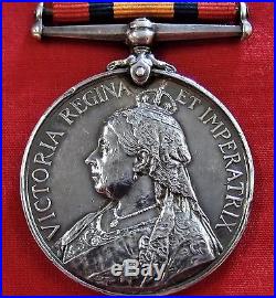 Pre Ww1 British Army Boer War Queens Mediterranean Medal West Yorkshire Militia