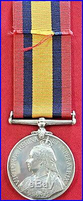 Pre Ww1 British Army Boer War Queens Mediterranean Medal Yorkshire Light Inf