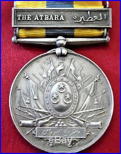 Pre Ww1 British Egyptian Army Khedives Sudan Medal Atbara Bar Northumberland Fus