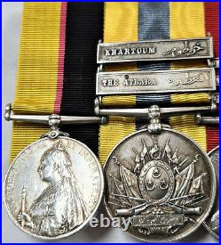 Pre Ww1 Sudan & Boer War Medal Group 4398 Tait Seaforth Highlanderes Crete Malta