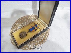 Pristine WW2 American Army Air Corps Medal, Lapel Pin Oak, Pin Orig. Coffin Box