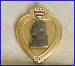 Purple Heart Medal With Box Case World War 2 Military WW2 Vintage America U. S. A