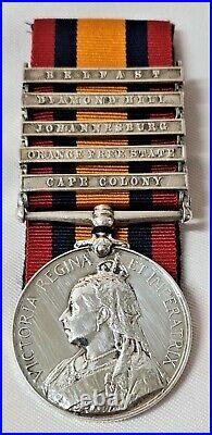QUEENS SOUTH AFRICA MEDAL 3017 W E CROGHAN 6th INNISKILLING DRAGOONS SERVED WW1