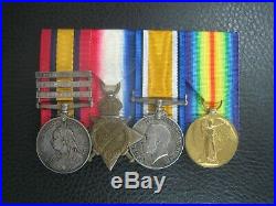 Queens South Africa 1899 & Ww1 Medal Trio J'burg Mtd Rfs & Botha's Natal Horse