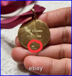 RARE 10K Gold-1841 Medal Award Celebrate Fordham's Longtime Support Staff-11.79g
