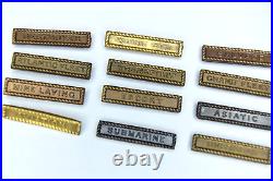 RARE Authentic Lot of WWI US Navy WWI Victory Medal Operational Clasps Miniature
