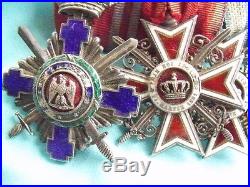 Rare Romanian Medal Bar 10 Medals Official Ww1 Victory Turkish & Balkan War More