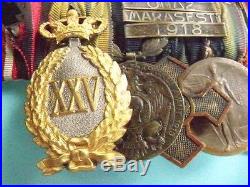 Rare Romanian Medal Bar 10 Medals Official Ww1 Victory Turkish & Balkan War More