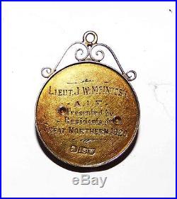 RARE WW1 Australian AIF 15Kt Gold Return Medal Lieut J McIntosh Gt Northern 1920