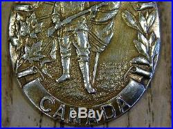 Rare Ww1 Canadian Solid 10k Gold European War Home Coming Medal Valour 12.3g Nr