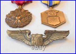 RARE WWII Named Soldier Dated 5/43 Sterling Instructor's Wings Altus OK & Medals