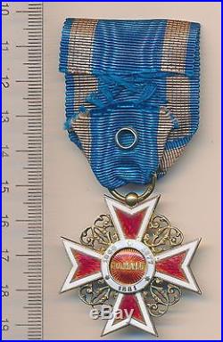 ROMANIA Order ROMANIAN Crown CIVIL Silver OFFICER WW1 I war Medal rare type 1881
