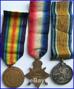 Royal Field Artillery Driver Trio Ww1 Medals Death Plaque Victory Star 1914-18