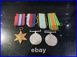 Raf Europe Star Medal Plus Defense Medal And Casualty Medal All Original