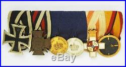 Rare German WW2 Spange with 6 Medals and Cross for LEGION CONDOR, 1936 1939