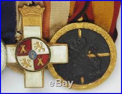 Rare German WW2 Spange with 6 Medals and Cross for LEGION CONDOR, 1936 1939