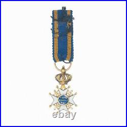 Rare Medal Order of / The Lion Dutch IN Gold And Émail. With Sound Ribbon