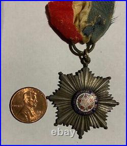 Rare Original Ww1 Italian American Veterans Past Commander Medal Sterling Silver