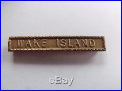 Rare Original Ww2 Usmc Marine & Expeditionary Medal Wake Island Bar