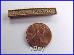Rare Original Ww2 Usmc Marine & Expeditionary Medal Wake Island Bar