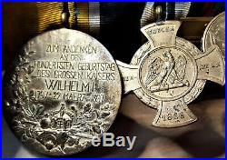 Rare Pre Ww1 Germany Franco Prussian War Medal Bar Iron Cross 25 Year Oakleaf