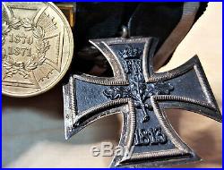 Rare Pre Ww1 Germany Franco Prussian War Medal Bar Iron Cross 25 Year Oakleaf