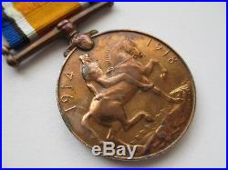 Rare WW1 Bronze British War Medal. 6th PORTER CORPS