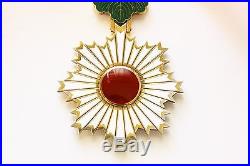 Rare WW2 JAPANESE ARMY 3rd Class ORDER RISING SUN MEDAL GOLD BADGE NAVY WWII
