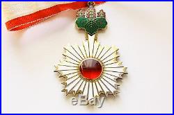 Rare WW2 JAPANESE ARMY 3rd Class ORDER RISING SUN MEDAL GOLD BADGE NAVY WWII