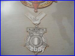 Rare WW2 US prototype Medal Design artwork From Balfour and bronze plaque